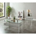 Trofa End Table – Modern Acrylic & Glass Accent Table with Chrome Frame - LasVegasFurnitureOnline.com