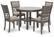 Wrenning Dining Table and 4 Chairs (Set of 5) - Dining Room Set | Las Vegas Furniture Online