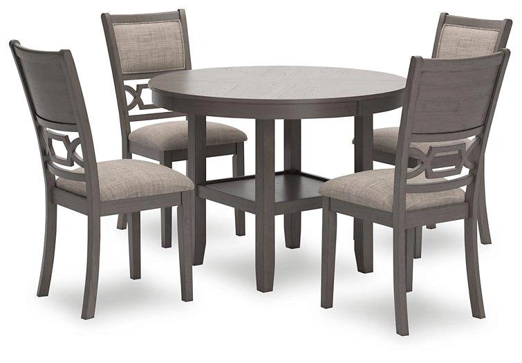 Wrenning Dining Table and 4 Chairs (Set of 5) - Dining Room Set | Las Vegas Furniture Online