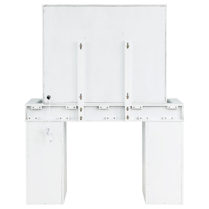 Regina Makeup Vanity Table with LED Mirror and Stool Set