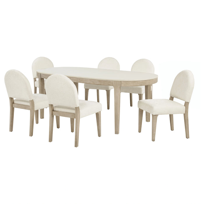 Lucaire 7 Pc Dining Set (Table and 6 Arm Chair)