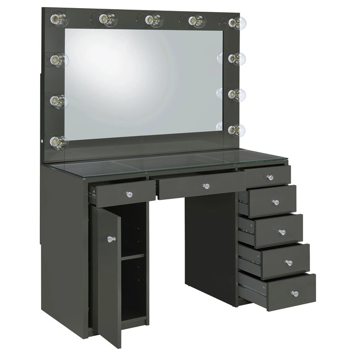 Acena Makeup Vanity Table with LED Mirror Set