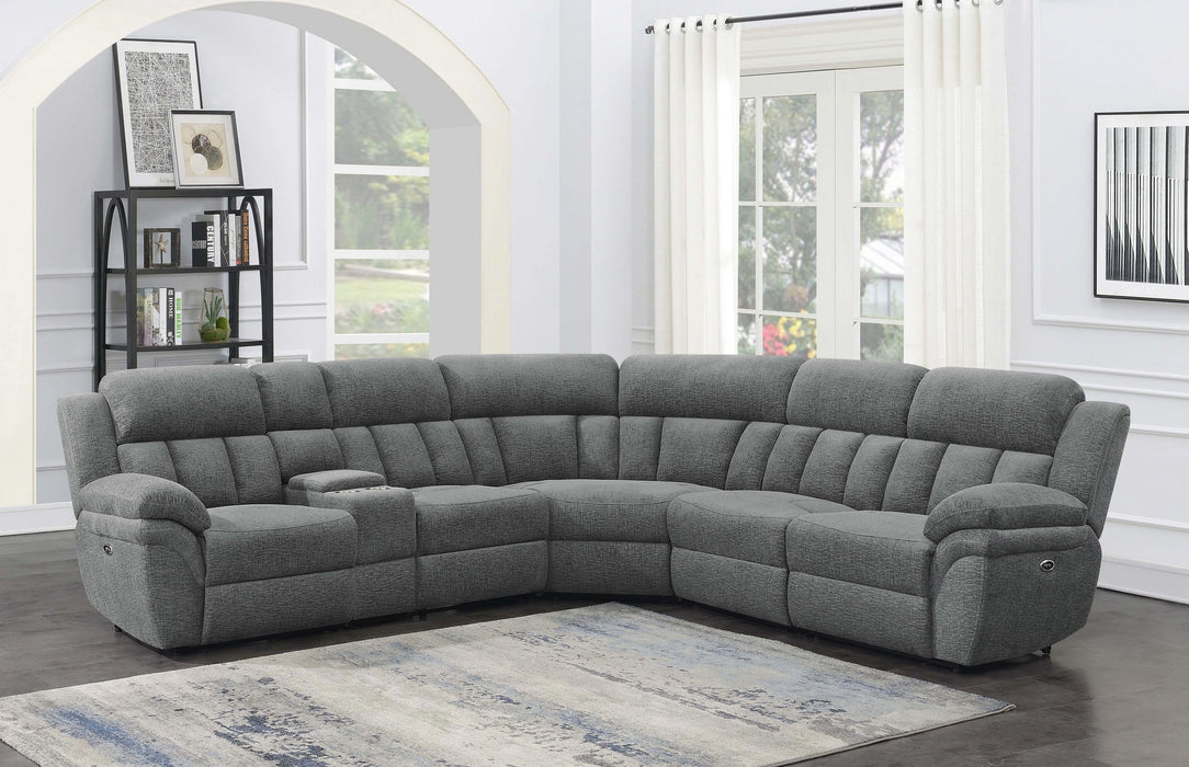 Bahrain Modular Power Reclining Sectional Sofa (Armless Chair, Armless Return Piece, Console, Left Return Piece, Right Return Piece and Wedge)