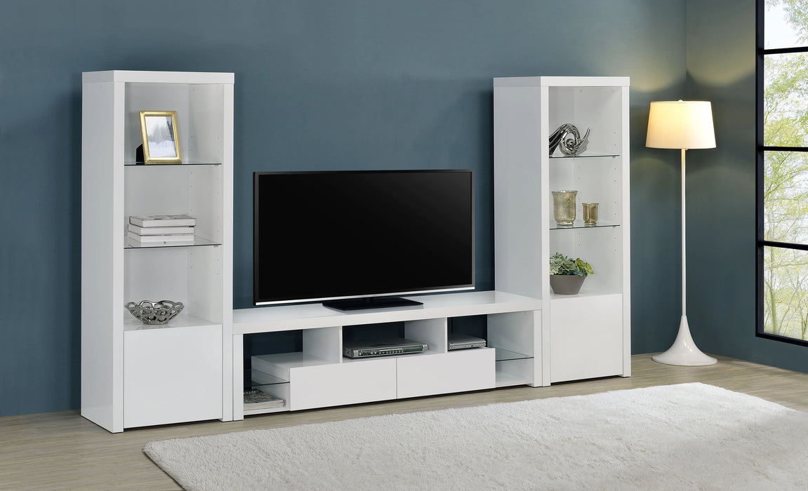 Jude Entertainment Center (TV Stand and 2 Media Tower)