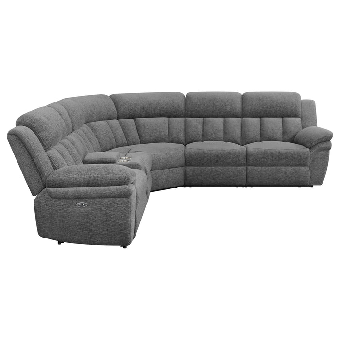 Bahrain Modular Power Reclining Sectional Sofa (Armless Chair, Armless Return Piece, Console, Left Return Piece, Right Return Piece and Wedge)