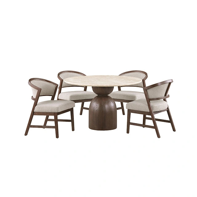 Cirava 5 Pc. Dining Table Set FM37027BR-RT-5PC-WH - Dining Table Set | Las Vegas Furniture Online - View 6