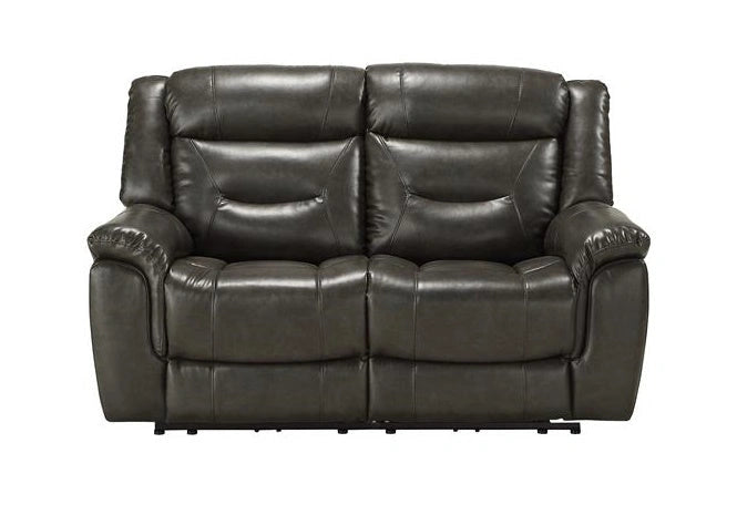 Acme Imogen Power Motion Loveseat in Gray Leather-Aire 54806