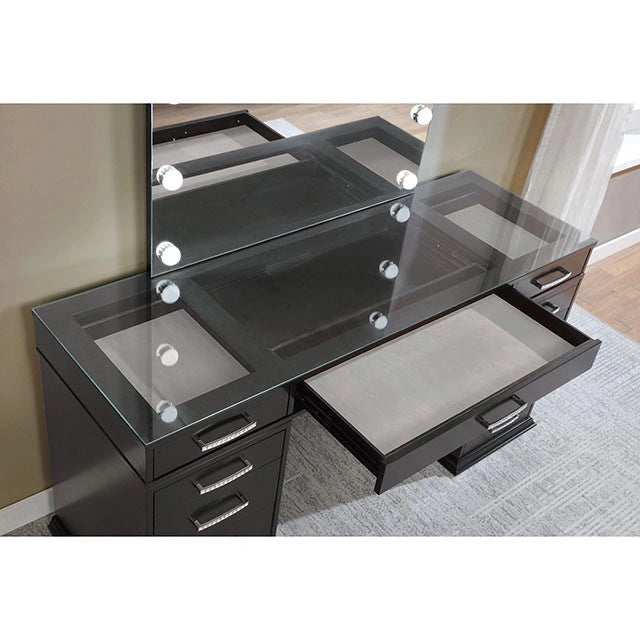 Valentina Vanity Set White & Dark Gray