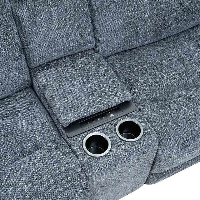 Mattheus Power Sectional with Console + 2 Recliners - Sectional | Las Vegas Furniture Online - View 20
