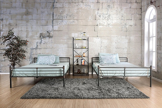 Olga I Antique Black Full/Full Bunk Bed