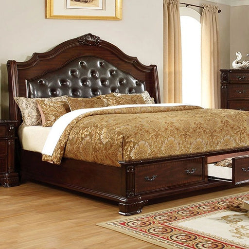 Edinburgh Bed Brown Cherry - Bed | Las Vegas Furniture Online