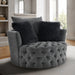 Sofi Button Tufted Swivel Chair - LasVegasFurnitureOnline.com