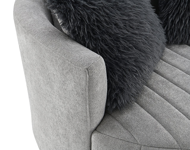 Hoople Channel Tufted Swivel Chair - LasVegasFurnitureOnline.com