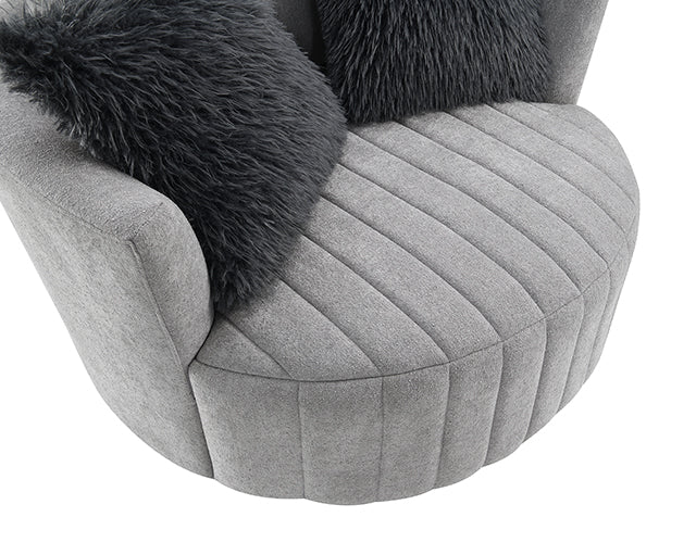 Hoople Channel Tufted Swivel Chair - LasVegasFurnitureOnline.com