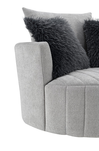 Hoople Channel Tufted Swivel Chair - LasVegasFurnitureOnline.com
