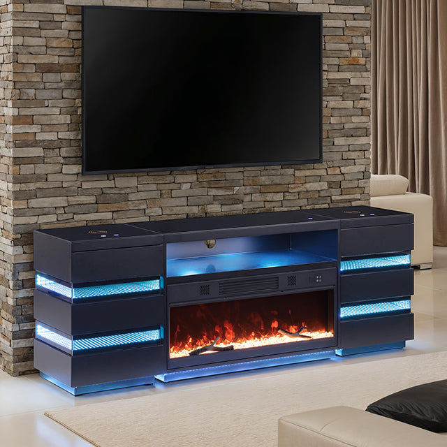 Terni TV Stand w/ Fireplace & 2 Side Tables - LasVegasFurnitureOnline.com