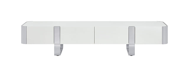 Larvik TV Stand White w/ Silver Frame