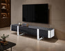 Leknes TV Stand Black w/ Silver Frame - LasVegasFurnitureOnline.com
