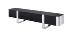 Leknes TV Stand Black w/ Silver Frame - LasVegasFurnitureOnline.com
