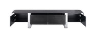 Leknes TV Stand Black w/ Silver Frame - LasVegasFurnitureOnline.com