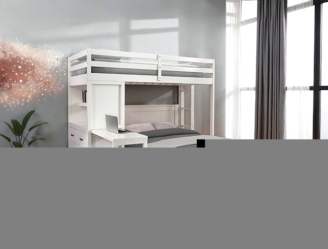 Aludra Loft Bed With Full Bed - LasVegasFurnitureOnline.com