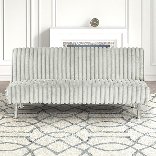 Hinwil Futon Sofa Bed Pink, Beige Grey, & Black