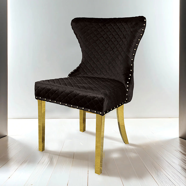 Portanova Gold Chair (2/CTN) - LasVegasFurnitureOnline.com