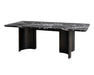 Selsey Dining Table, Black Stone Top - LasVegasFurnitureOnline.com