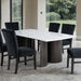 Selsey Dining Table, White Stone Top - LasVegasFurnitureOnline.com