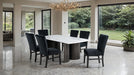 Selsey Dining Table, White Stone Top - LasVegasFurnitureOnline.com