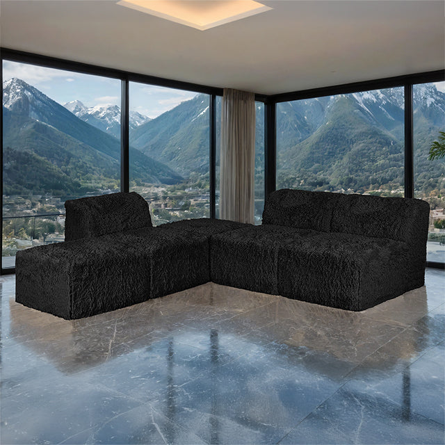 Nappi L-Sectional (Compressed Foam) - LasVegasFurnitureOnline.com