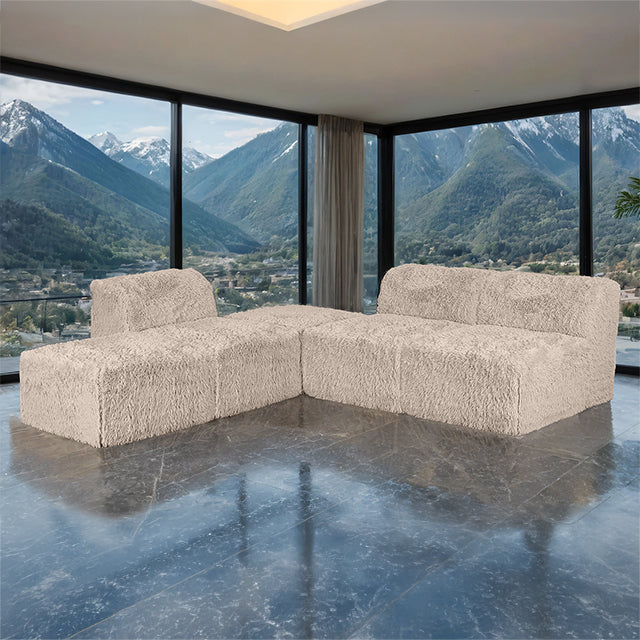 Nappi L-Sectional (Compressed Foam) - LasVegasFurnitureOnline.com