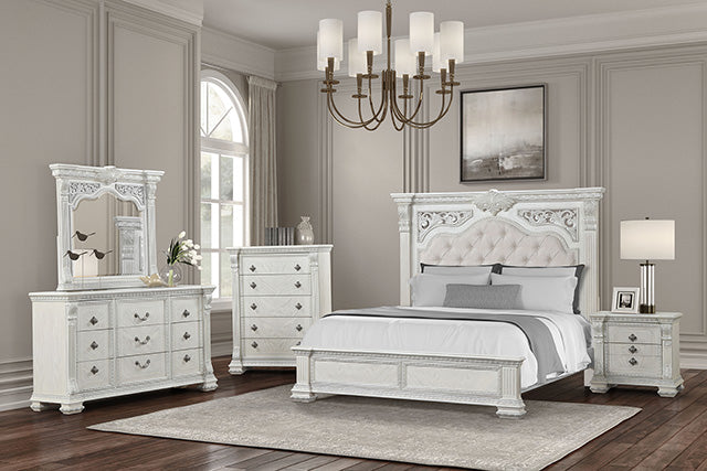 Promenade E.King & Queen Bed Brown & White - LasVegasFurnitureOnline.com