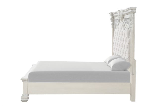 Promenade E.King & Queen Bed Brown & White - LasVegasFurnitureOnline.com