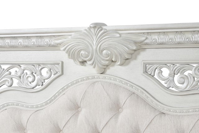 Promenade E.King & Queen Bed Brown & White - LasVegasFurnitureOnline.com