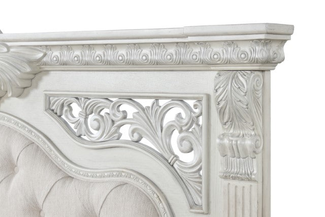 Promenade E.King & Queen Bed Brown & White - LasVegasFurnitureOnline.com