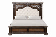 Promenade E.King & Queen Bed Brown & White - LasVegasFurnitureOnline.com