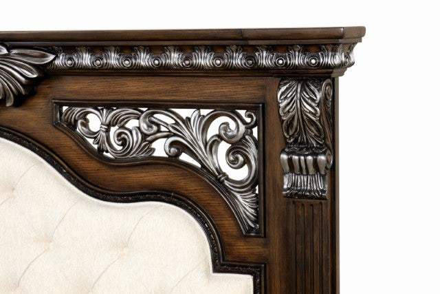 Promenade E.King & Queen Bed Brown & White - LasVegasFurnitureOnline.com