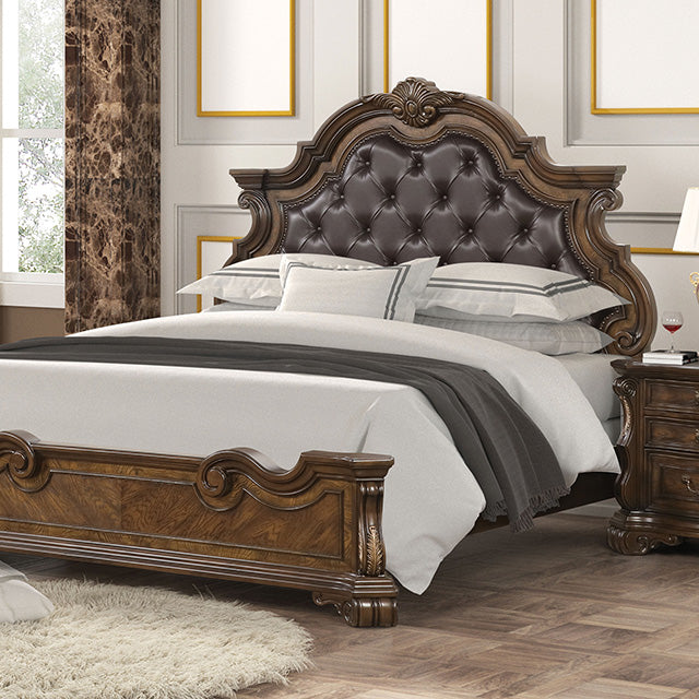 Leovanni 4 Pc Queen Bedroom Set Brown - LasVegasFurnitureOnline.com