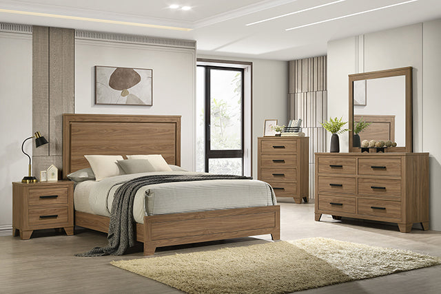 Panelli 5 Pc Queen Bedroom Set w/ 2 Nightstands - LasVegasFurnitureOnline.com