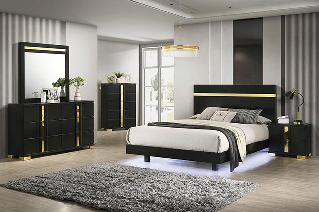 Lillestrom E.King, Queen, Full, & Full Bed Black & White - LasVegasFurnitureOnline.com