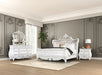 Valentini Queen Bedroom Set – Elegant White Upholstered Bedroom Collection - LasVegasFurnitureOnline.com