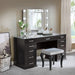 Valentina Vanity Set White & Dark Gray - LasVegasFurnitureOnline.com