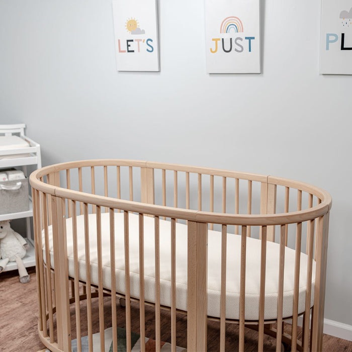 Naturepedic Organic Breathable Oval Crib Mattress (For Stokke Sleepi Bed)
