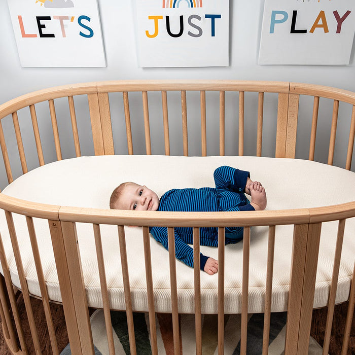 Naturepedic Organic Breathable Oval Crib Mattress (For Stokke Sleepi Bed)