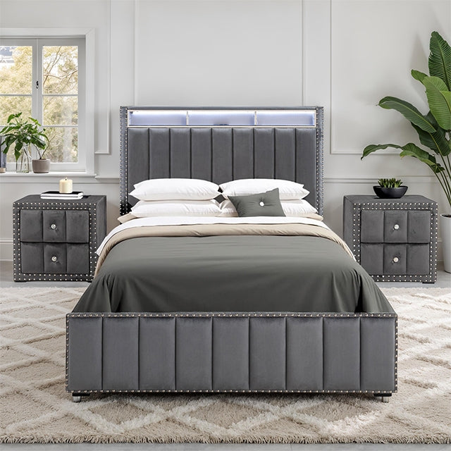 Farese Queen Bed w/ 2 Nightstands - LasVegasFurnitureOnline.com