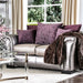 Benigno Love Seat Silver & Gray - LasVegasFurnitureOnline.com