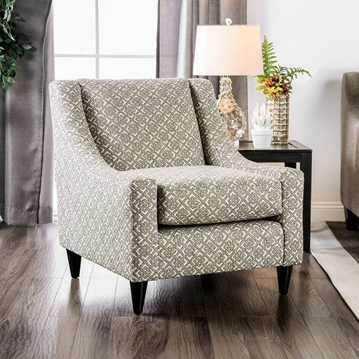Dorset Light Gray/Pattern Square Chair - LasVegasFurnitureOnline.com