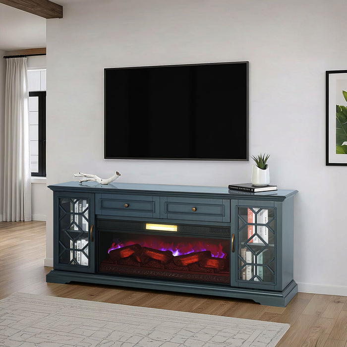 Fidel 74'' TV Console w/ Electric Fireplace - LasVegasFurnitureOnline.com