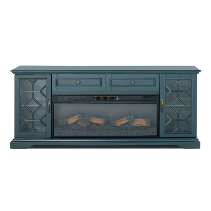 Fidel 74'' TV Console w/ Electric Fireplace - LasVegasFurnitureOnline.com